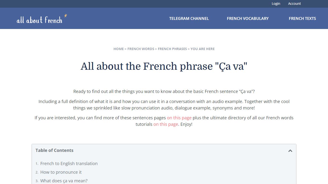 Ça va | Meaning & Pronunciation - All About French